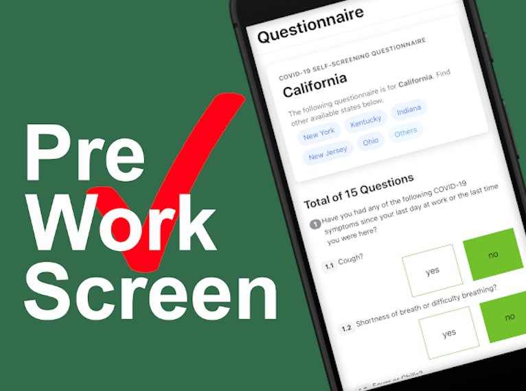 Employee COVID19 Daily Screening and Vaccination Tracking App